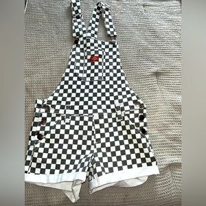 Dickies Checkered Black Overalls